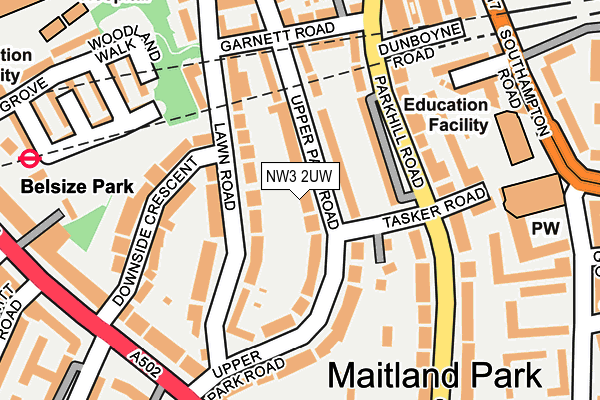 NW3 2UW map - OS OpenMap – Local (Ordnance Survey)