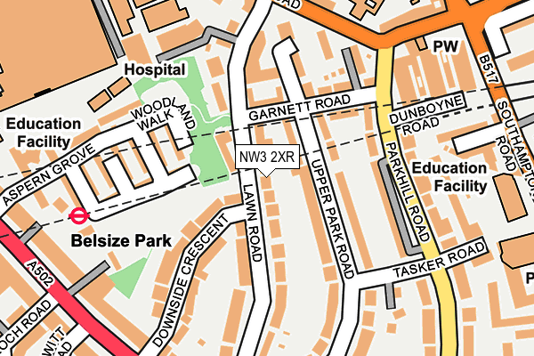 NW3 2XR map - OS OpenMap – Local (Ordnance Survey)