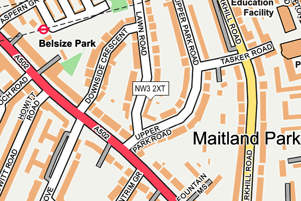 NW3 2XT map - OS OpenMap – Local (Ordnance Survey)