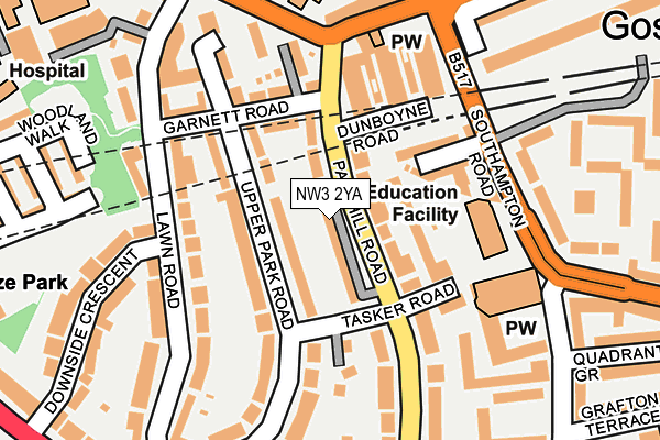 NW3 2YA map - OS OpenMap – Local (Ordnance Survey)