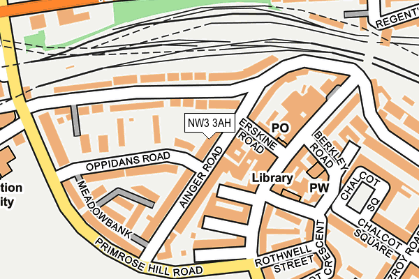 NW3 3AH map - OS OpenMap – Local (Ordnance Survey)