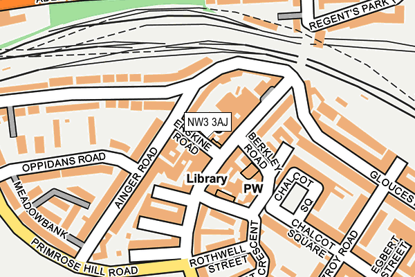 NW3 3AJ map - OS OpenMap – Local (Ordnance Survey)