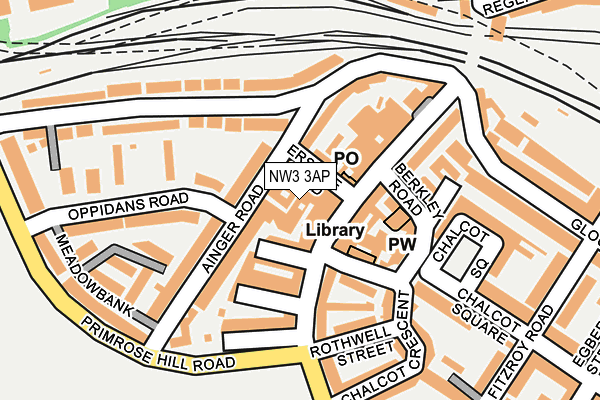 NW3 3AP map - OS OpenMap – Local (Ordnance Survey)