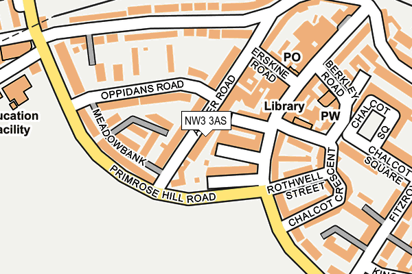 NW3 3AS map - OS OpenMap – Local (Ordnance Survey)