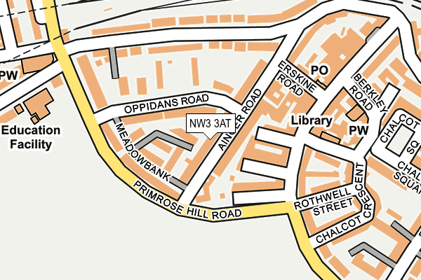 NW3 3AT map - OS OpenMap – Local (Ordnance Survey)
