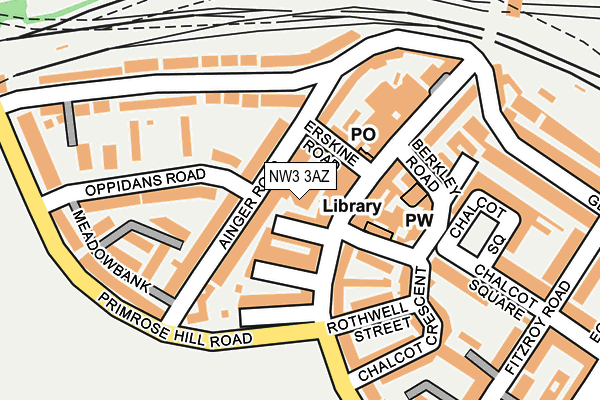 NW3 3AZ map - OS OpenMap – Local (Ordnance Survey)