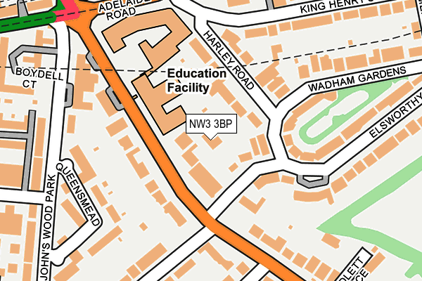 NW3 3BP map - OS OpenMap – Local (Ordnance Survey)
