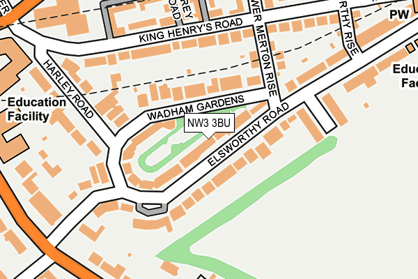 NW3 3BU map - OS OpenMap – Local (Ordnance Survey)