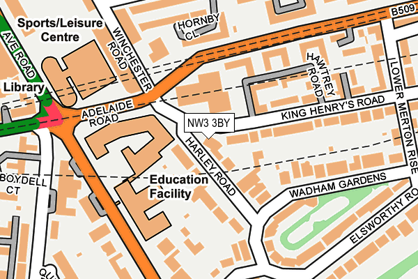 NW3 3BY map - OS OpenMap – Local (Ordnance Survey)