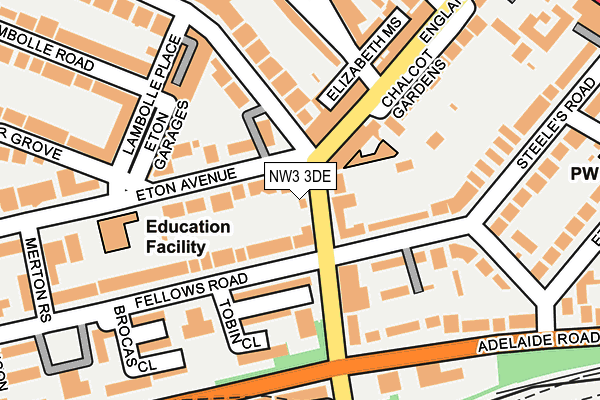 NW3 3DE map - OS OpenMap – Local (Ordnance Survey)