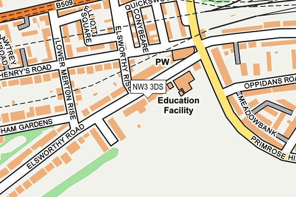 Map of 17-19 ELSWORTHY ROAD MANAGEMENT LIMITED at local scale