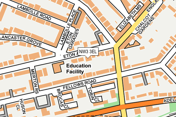 Map of THREE ETON AVENUE MANAGEMENT LIMITED at local scale