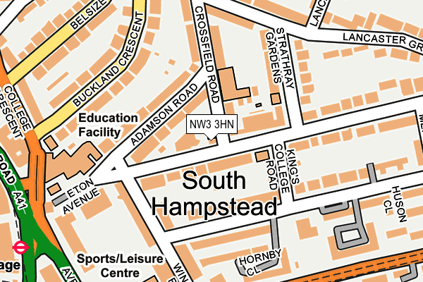 NW3 3HN map - OS OpenMap – Local (Ordnance Survey)