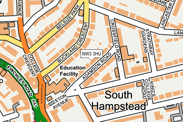 NW3 3HU map - OS OpenMap – Local (Ordnance Survey)