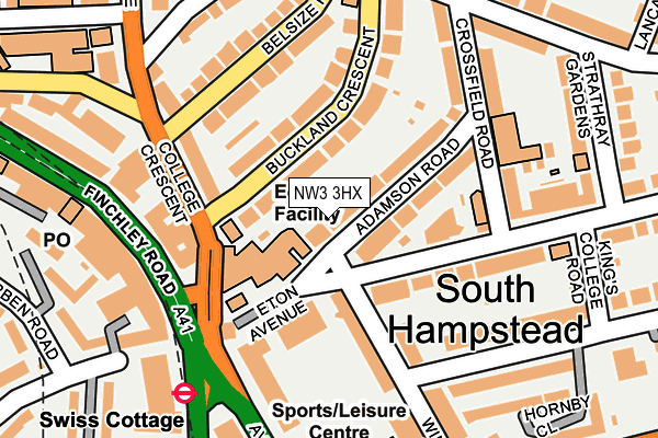 NW3 3HX map - OS OpenMap – Local (Ordnance Survey)