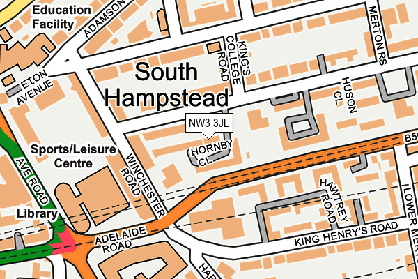 NW3 3JL map - OS OpenMap – Local (Ordnance Survey)