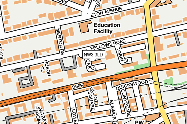 NW3 3LD map - OS OpenMap – Local (Ordnance Survey)