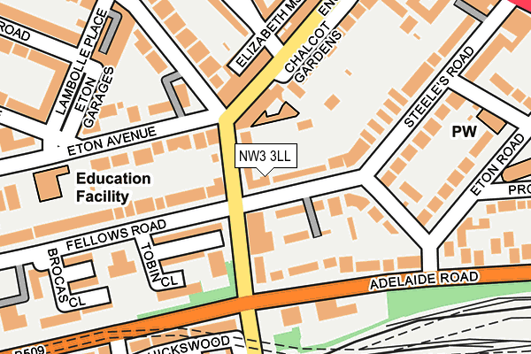 NW3 3LL map - OS OpenMap – Local (Ordnance Survey)