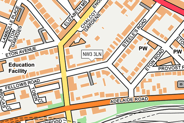 NW3 3LN map - OS OpenMap – Local (Ordnance Survey)