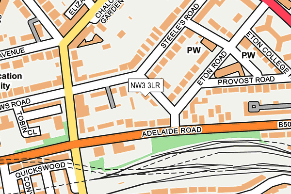 NW3 3LR map - OS OpenMap – Local (Ordnance Survey)