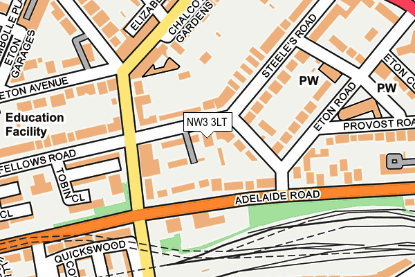 NW3 3LT map - OS OpenMap – Local (Ordnance Survey)