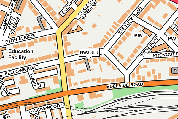 NW3 3LU map - OS OpenMap – Local (Ordnance Survey)