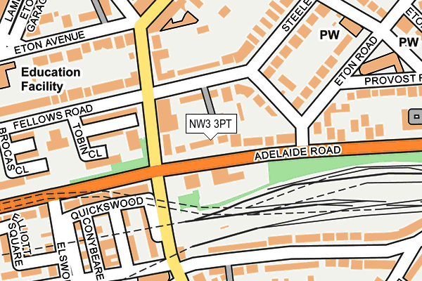 NW3 3PT map - OS OpenMap – Local (Ordnance Survey)