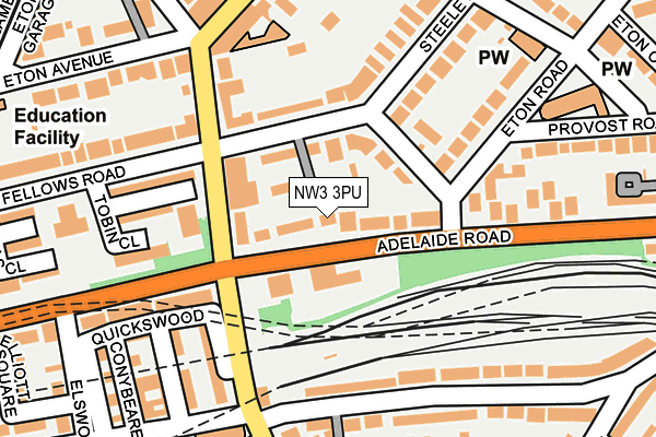 NW3 3PU map - OS OpenMap – Local (Ordnance Survey)