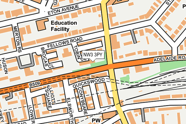 NW3 3PY map - OS OpenMap – Local (Ordnance Survey)