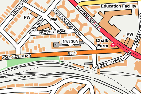 NW3 3QA map - OS OpenMap – Local (Ordnance Survey)