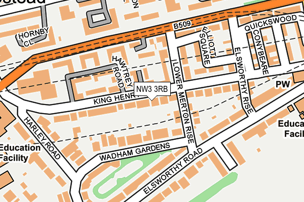 NW3 3RB map - OS OpenMap – Local (Ordnance Survey)