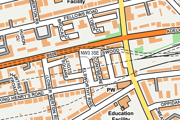 NW3 3SE map - OS OpenMap – Local (Ordnance Survey)