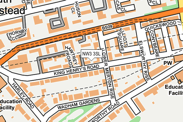 NW3 3SL map - OS OpenMap – Local (Ordnance Survey)