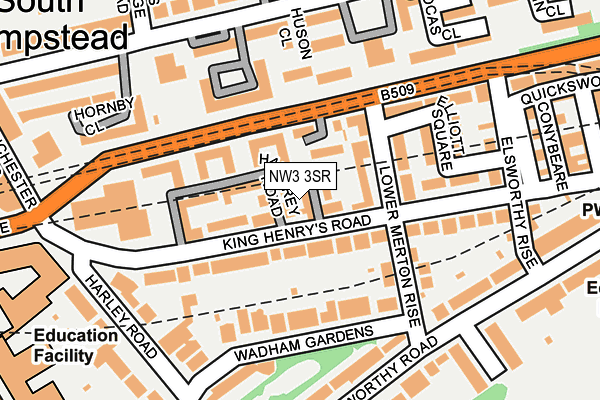 NW3 3SR map - OS OpenMap – Local (Ordnance Survey)