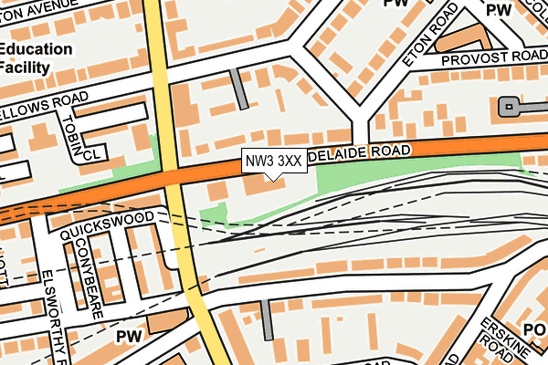NW3 3XX map - OS OpenMap – Local (Ordnance Survey)