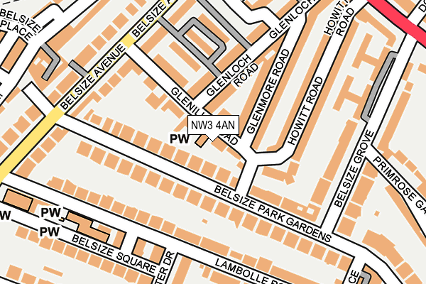 NW3 4AN map - OS OpenMap – Local (Ordnance Survey)