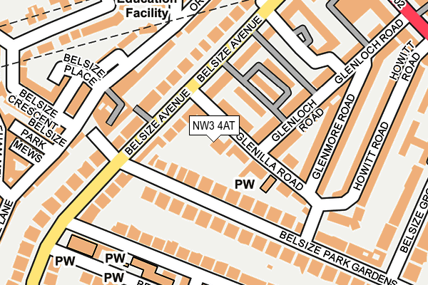 NW3 4AT map - OS OpenMap – Local (Ordnance Survey)