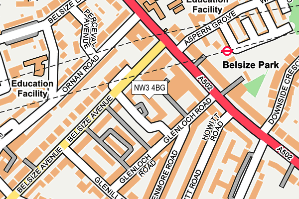 NW3 4BG map - OS OpenMap – Local (Ordnance Survey)