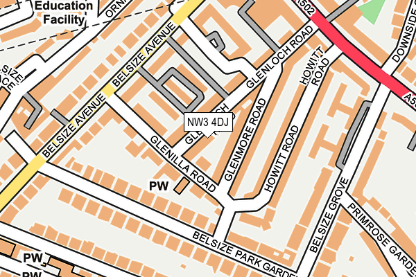NW3 4DJ map - OS OpenMap – Local (Ordnance Survey)