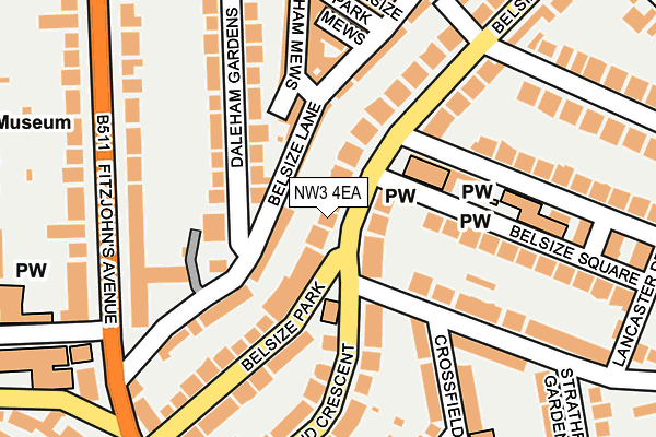 NW3 4EA map - OS OpenMap – Local (Ordnance Survey)