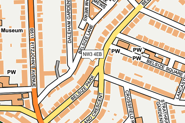 NW3 4EB map - OS OpenMap – Local (Ordnance Survey)