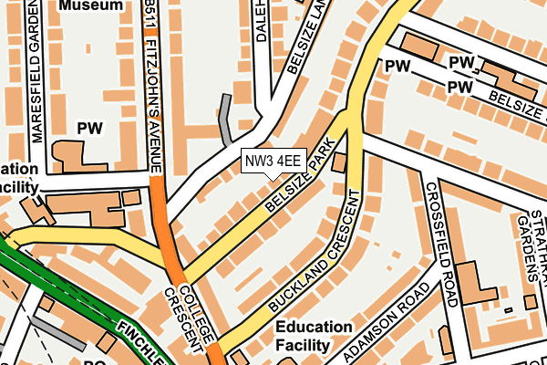NW3 4EE map - OS OpenMap – Local (Ordnance Survey)