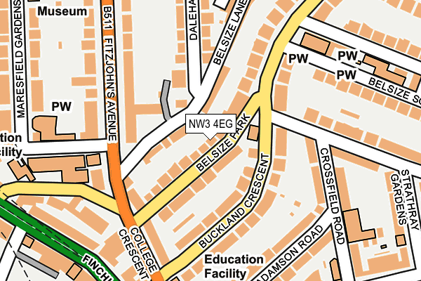 NW3 4EG map - OS OpenMap – Local (Ordnance Survey)