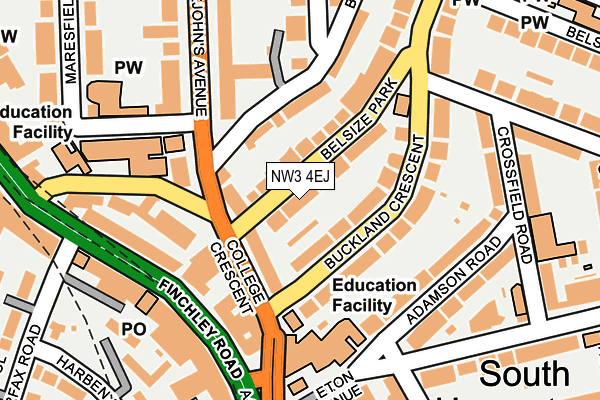 NW3 4EJ map - OS OpenMap – Local (Ordnance Survey)
