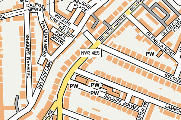 NW3 4ES map - OS OpenMap – Local (Ordnance Survey)