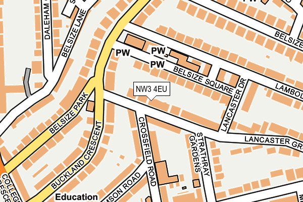 NW3 4EU map - OS OpenMap – Local (Ordnance Survey)