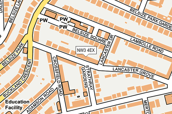NW3 4EX map - OS OpenMap – Local (Ordnance Survey)