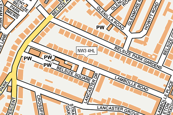 NW3 4HL map - OS OpenMap – Local (Ordnance Survey)