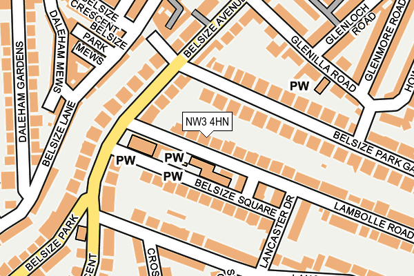 NW3 4HN map - OS OpenMap – Local (Ordnance Survey)