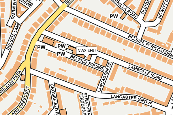 NW3 4HU map - OS OpenMap – Local (Ordnance Survey)